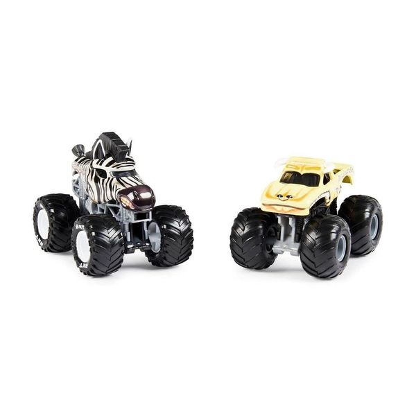 23win08 com xe 6064128 - Monster Jam 1:64 Diecast 2-Pack Bulldozer vs Racing Stripes