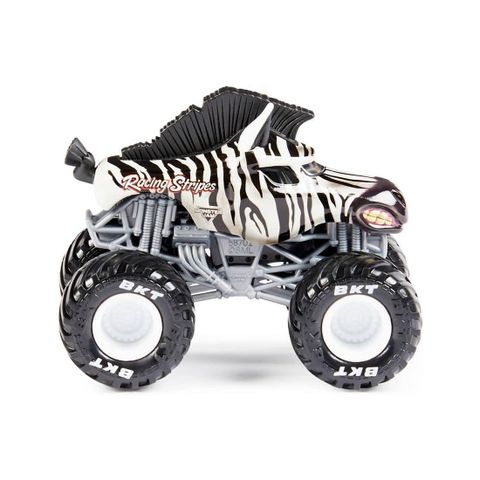  6064128 - Monster Jam 1:64 Diecast 2-Pack Bulldozer vs Racing Stripes 