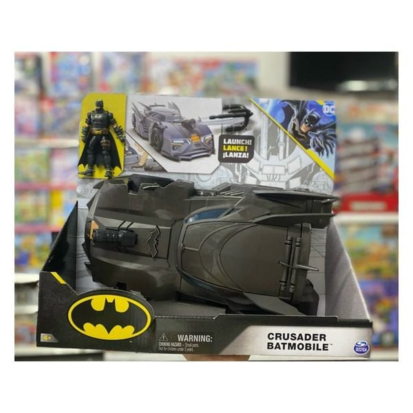 23win08 com mô hình nhân vật và xe Crusader Batmobile Playset with Exclusive 4-inch Batman Figure DC Comics