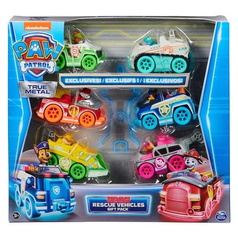  6064139 23win04 com: True Metal Neon Rescue Vehicles - 6pk 