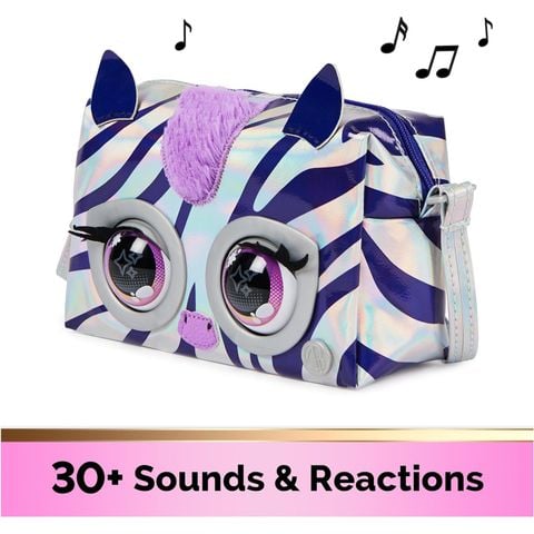  Đồ chơi túi đeo chéo 6066596 - Purse Pets, Metallic Mood Rebel Stripez Interactive Pet Toy & Crossbody 
