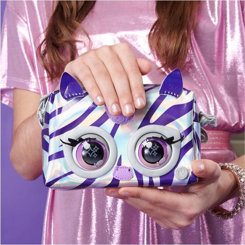  Đồ chơi túi đeo chéo 6066596 - Purse Pets, Metallic Mood Rebel Stripez Interactive Pet Toy & Crossbody 