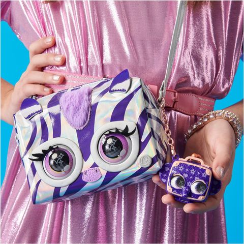  Đồ chơi túi đeo chéo 6066596 - Purse Pets, Metallic Mood Rebel Stripez Interactive Pet Toy & Crossbody 
