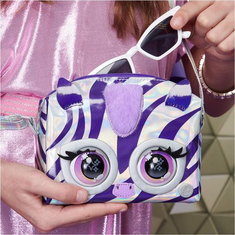  Đồ chơi túi đeo chéo 6066596 - Purse Pets, Metallic Mood Rebel Stripez Interactive Pet Toy & Crossbody 