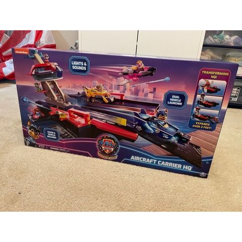  Bộ Tàu Sân Bay Biến Hình 6067075 Paw Patrol The Mighty Movie Aircraft Carrier HQ 