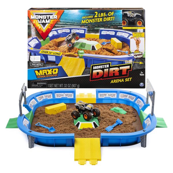23win08 com 6046704 - Monster Jam Monster Dirt Arena 24" Playset with Exclusive 1:64
