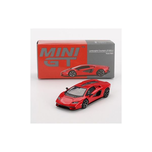 Xe mô hình MINI GT 1/64 Lamborghini Countach LPI 800-4 Rosso Mars (Left Handle)