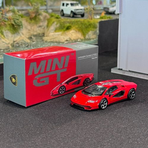 Xe mô hình MINI GT 1/64 Lamborghini Countach LPI 800-4 Rosso Mars (Left Handle)