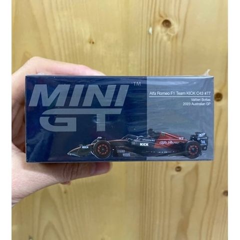  Xe mô hình MINI GT 1/64 Alfa Romeo F1 C43 2023#77 Australian Grand Prix Valtteri Bottas 