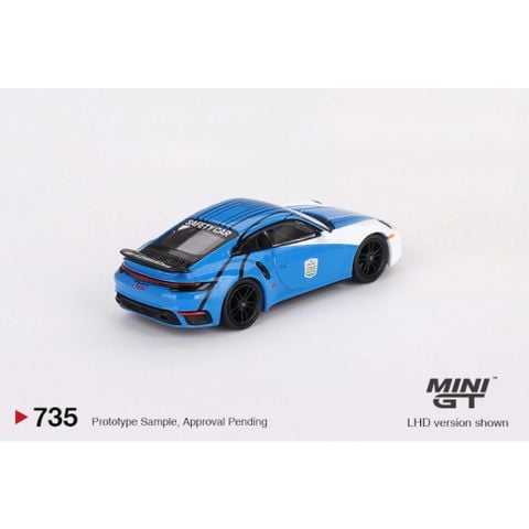 Xe mô hình Mini GT 735 Porsche 911 Turbo S Safety Car 2023 IMSA Daytona 24hrs 