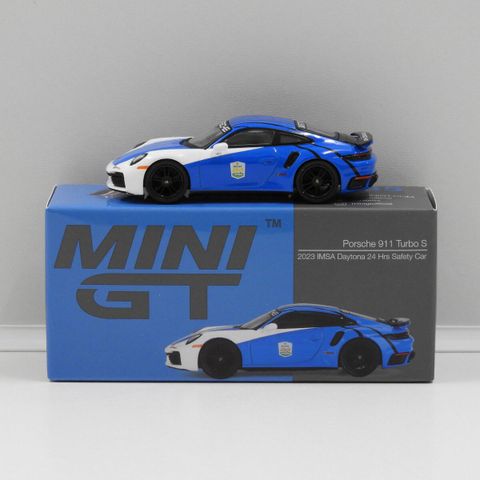  Xe mô hình Mini GT 735 Porsche 911 Turbo S Safety Car 2023 IMSA Daytona 24hrs 
