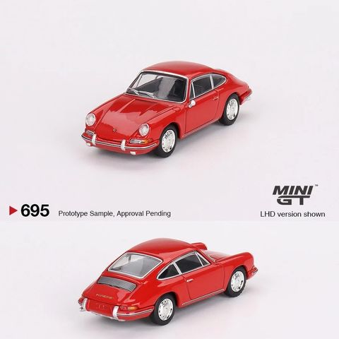  Xe mô hình MINI GT 1/64 Porsche 901 1963 Signal Red (LHD) 