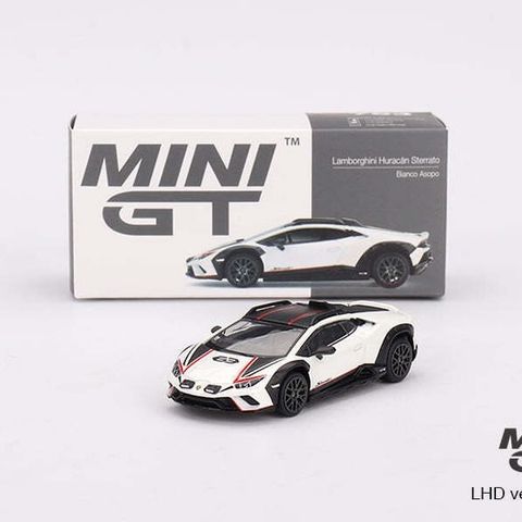  Xe mô hình MINI GT 1/64 Lamborghini Huracan Stellato Bianco Asopo (White) (Right Handle) 
