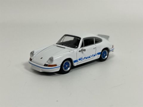  Xe mô hình MINI GT 1/64 Porsche 911 Carrera RS 2.7 Grand Prix White/Blue Libery (Right Handle) 
