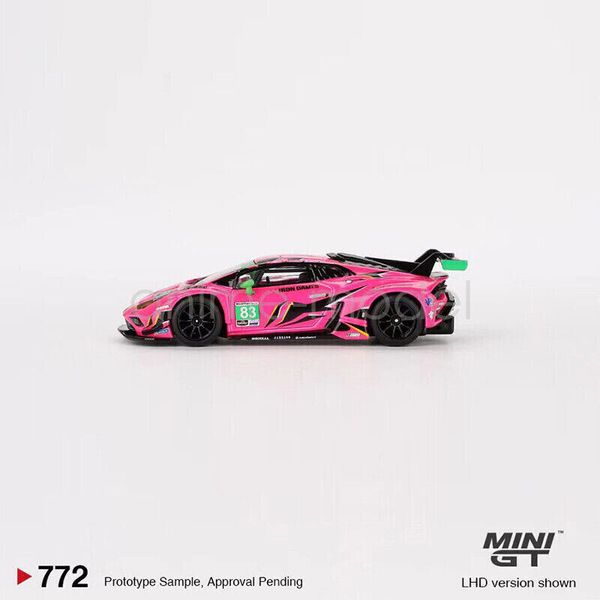 MINI GT 1/64 Lamborghini Huracan GT3 EVO2 IMSA Daytona 24 Hour 2023#83 Iron Dames (Left Handle)
