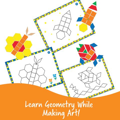  Đồ chơi trí tuệ LEARNING RESOURCES 6134 PATTERN BLOCK Activity Center 