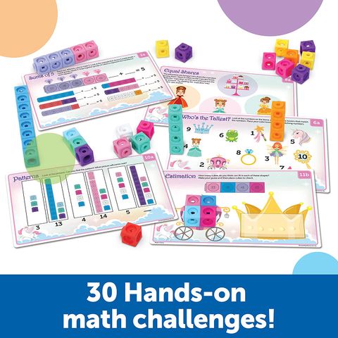  Đồ chơi toán học 5 tuổi Learning Resources MathLink Cubes Kindergarten Activity Set: Fantasticals! 