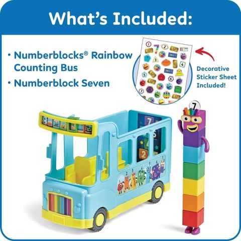  Bộ học toán cho trẻ 3 tuổi trở lên 96092 Numberblocks Rainbow Bus 