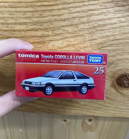  Mô hình xe Tomica PRM 25 Toyota Corolla Levin ( Trắng đen) 