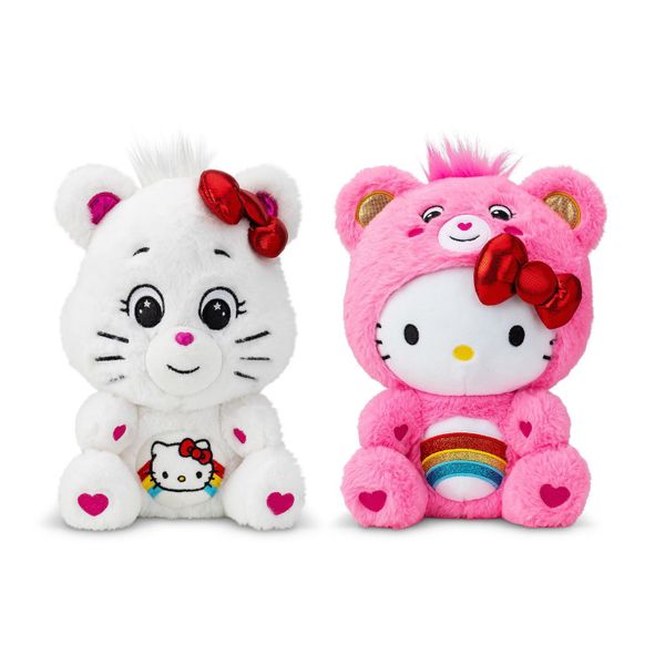 Thú bông Hello Kitty Cheer Bear Collectible x Care Bears Plush 2-Pack