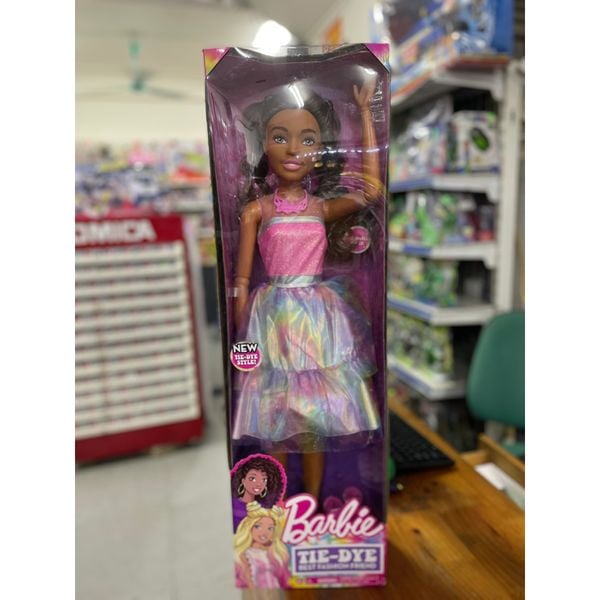 Đồ chơi búp bê thời trang Barbie 28-inch Tie Dye Style Best Fashion Friend, Brown Hair