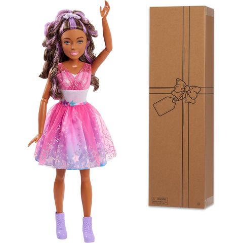  Đồ chơi búp bê thời trang Barbie 28-Inch Best Fashion Friend Star Power Doll, Brown Hair 