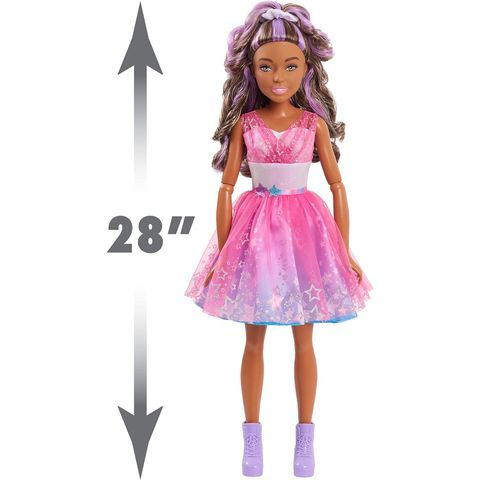  Đồ chơi búp bê thời trang Barbie 28-Inch Best Fashion Friend Star Power Doll, Brown Hair 