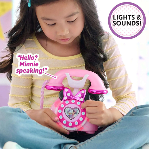  Đồ chơi điện thoại để bàn 88272 Disney Junior Minnie Mouse Ring Me Rotary Phone 