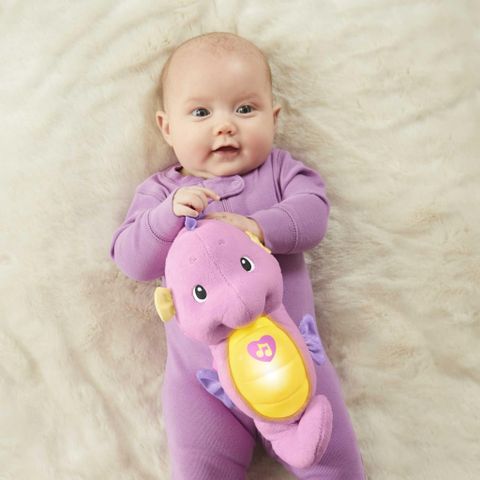  Đồ chơi cá ngựa ru ngủ Fisher-Price Soothe N' Glow Crib Toy - Seahorse Pink - DGH73 