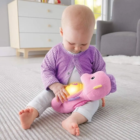  Đồ chơi cá ngựa ru ngủ Fisher-Price Soothe N' Glow Crib Toy - Seahorse Pink - DGH73 