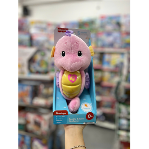  Đồ chơi cá ngựa ru ngủ Fisher-Price Soothe N' Glow Crib Toy - Seahorse Pink - DGH73 