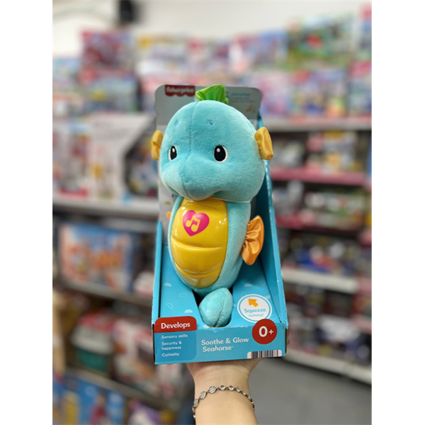 Fisher-Price Soothe N' Glow Crib Toy - Seahorse Blue - DGH78
