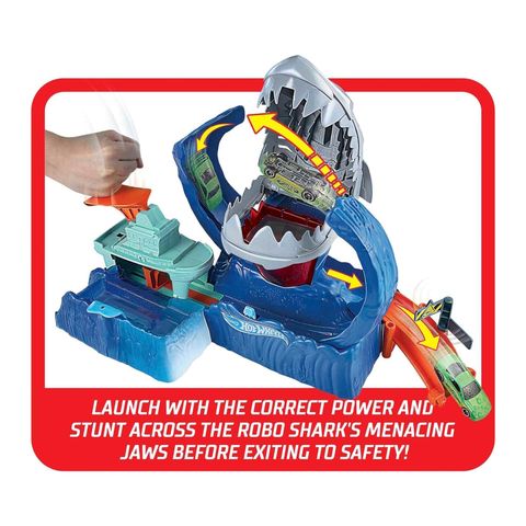  Bộ đồ chơi Mattel Hot Wheels Robo Shark Frenzy Play Set GJL12 