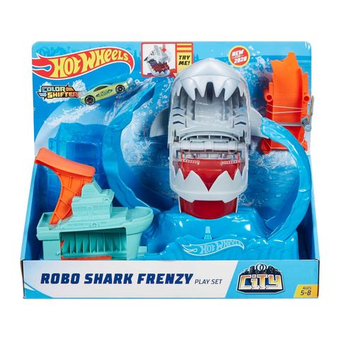  Bộ đồ chơi Mattel Hot Wheels Robo Shark Frenzy Play Set GJL12 