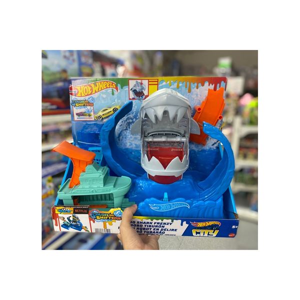 Bộ đồ chơi Mattel Hot Wheels Robo Shark Frenzy Play Set GJL12