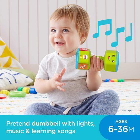  Fisher-Price GJW57- Laugh & Learn Counting Reps Dumbbell 
