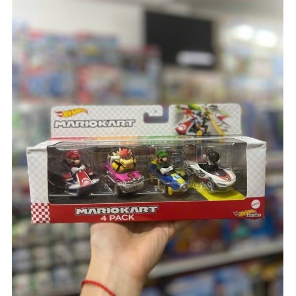 Đồ chơi mô hình xe GLN 53 Hot Wheels Mario Kart Diecast - 4 pcs