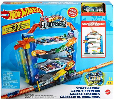  Bộ đường trượt xe GNL70 Hot Wheels City Stunt Garage Play Set Gift 