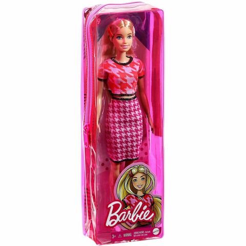  Búp bê BARBIE Fashionistas Doll #169 Blonde Houndstooth Top Skirt 