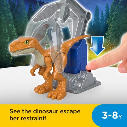  Đồ chơi mô hình khủng long GVV95 Fisher-Price Imaginext Jurassic World Atrociraptor 'Tiger' Dinosaur Figure 