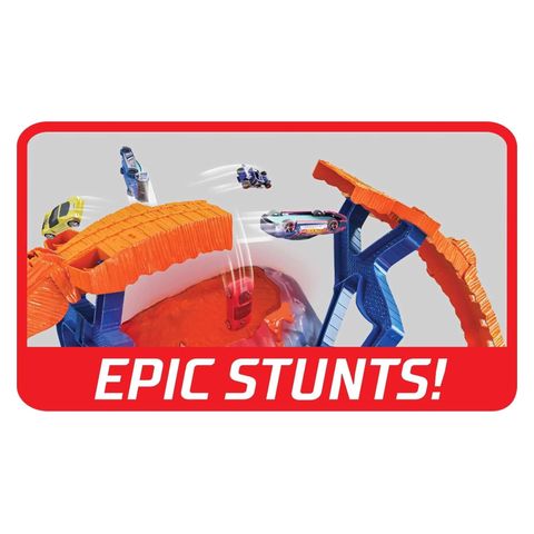  GYL14 Hot Wheels Monster Trucks T-Rex Volcano Playset 