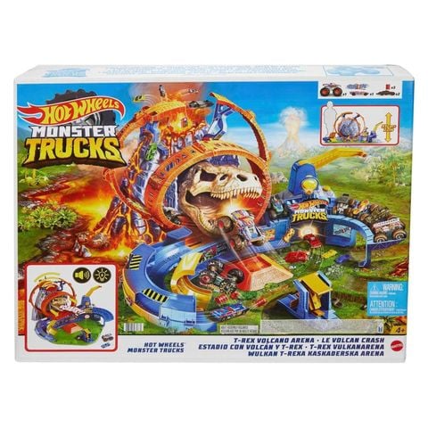  GYL14 Hot Wheels Monster Trucks T-Rex Volcano Playset 