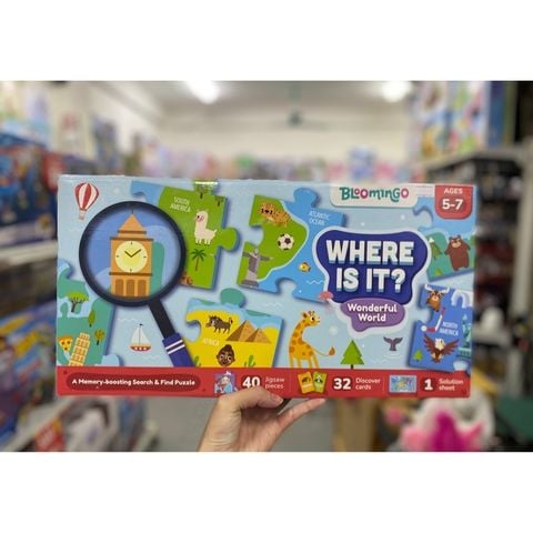  BLM0008 Bộ ghép hình và câu đố tiếng Anh - 5 châu 4 biển 