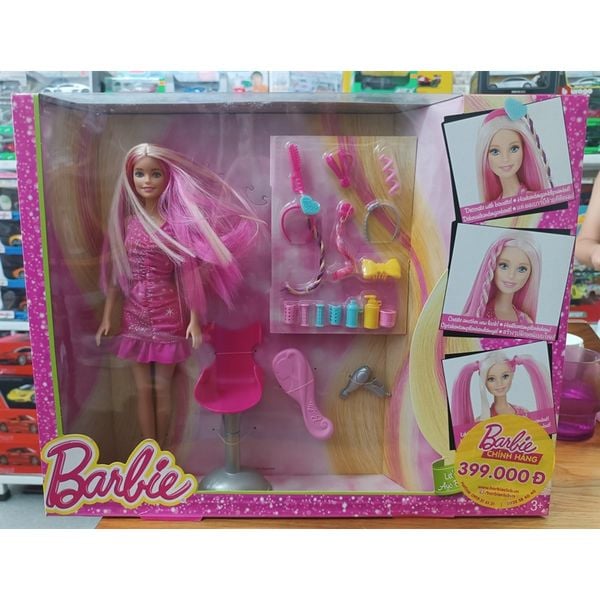 Bộ làm tóc búp bê Barbie Salon Stylist