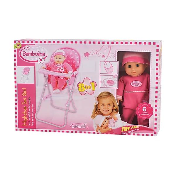 Bộ ghế ăn 8 in 1 cho búp bê Bambolina