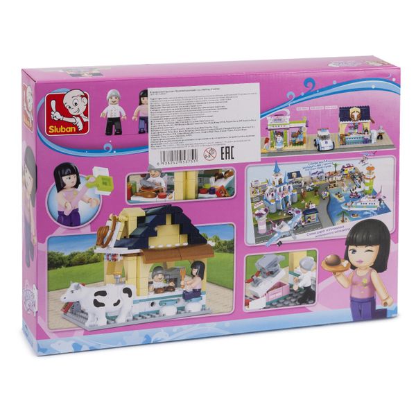 M38-B0605 Bộ lắp ráp cửa hàng đồ nướng 221pcs Sluban