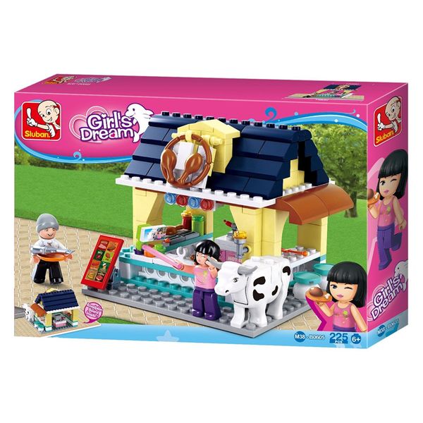 M38-B0605 Bộ lắp ráp cửa hàng đồ nướng 221pcs Sluban