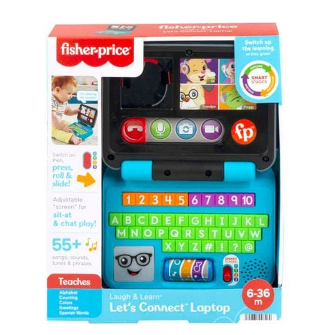  HCF33 Đồ chơi máy tính xách tay học tập có đèn và nhạc Fisher Price 