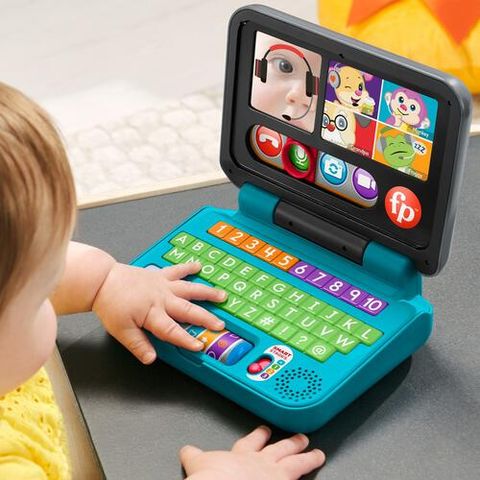  HCF33 Đồ chơi máy tính xách tay học tập có đèn và nhạc Fisher Price 
