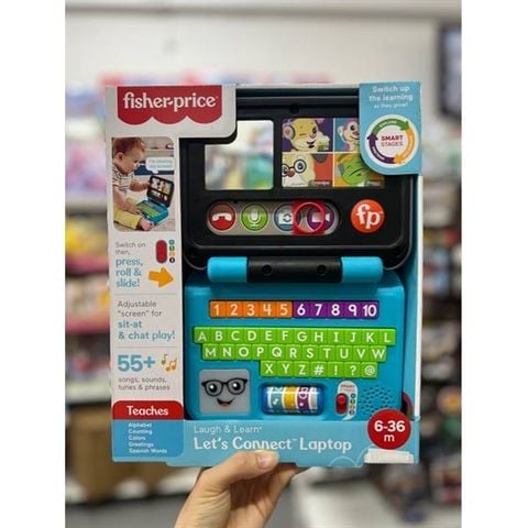  HCF33 Đồ chơi máy tính xách tay học tập có đèn và nhạc Fisher Price 